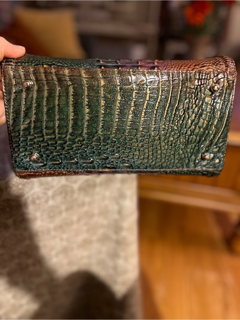 NEW Brahmin Small Caroline Satchel in Mystical Ombre Pecan Melbourne - Picture 9 of 11